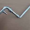 Wide One Piece Bike Crank to Crank Assembly Kit, 1 pc Crankarm Set (Chrome-Length of Arm:165mm/6.496")