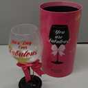 Not a Day Over Fabulous Happy Birthday Wine Glass for Women | Unique Gift Idea for Her, Best Friend, Mom, Sister, Grandma, Aunt, Cousin, Female Coworker, Teacher, Boss | Present for Woman