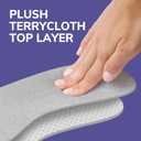Dr Scholls Go Sockless! Cushioning Insoles for Women Men Unisex, 3 Pairs, Trim to Fit - Absorbs Moisture to Keep Feet Dry, Shoe Inserts for Women Men with Plush Terry Cloth Layer for Added Comfort (Size L)