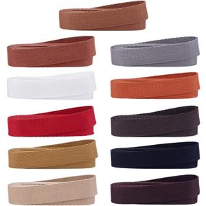 PH PandaHall 11 Rolls Cotton Webbing Cotton Strap Webbing Straps 1 Inch Wide Webbing Straps Bag Handles Webbing Sewing Twill Ribbon for Crafts Sewing Tote Canvas Bag Belting Outdoor Supplies 24 Yards