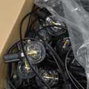 Svater Outdoor String Lights 150 FT, Patio Light with 78 Shatterproof LED Bulbs, Outside Plastic Hanging G40 Globe Lights for Cafe Market Bistro Backyard, Dimmable Warm White 2700K