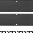 uxcell 2pcs Door Kick Plate, 4 x 16 Inches Aluminum Kick Plate Door Plate, 2 MM Thickness, for Exterior Front Door or Back Door, Black