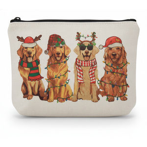 Funny Christmas Goose Makeup Bag, Goose Gifts Cosmetic Bags for Women, Trendy Striped Holiday Christmas Geese Makeup Zipper Pouch