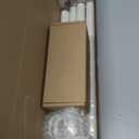 White Curtain Rod 32 to 58 Inches (2.6 to 4.8 ft), USFOOK 7/8 Curtain Rods for Windows, Telescoping Splicing Drapery Rods with Twisted Cage Finials