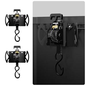 2PCS Rotating Retractable Ratchet Straps for 2016–2025 Toyota Tacoma & Tundra Accessories Auto-Retract Tie Down Straps with Swivel Ratchet, Heavy Duty Truck Bed Anchors (Tacoma&Tundra)