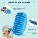 2 x Double-Sided Pet Dog Cat Brush for Detangling Deshedding & Removing Small Mats plus Rubber Dog Bath Brush for Grooming, Shedding, Massage & Skin Care Brush - Best Pet Detangler Brushes