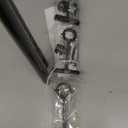 1 Inch Curtain Rods for Windows 72 to 144, Black Curtain Rod with Adjustable Length, Outdoor/Indoor Rustic Drapery Pole with Brackets, 72"-144"