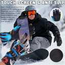 Snow Gloves, Waterproof Warm Ski Gloves Thermal for Winter, Fit Both Men & Women, Gift for Parent Child