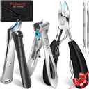 Toenail Clippers for Seniors Thick Ingrown Toenails, Large Nail Clippers for Men Thick Nails, 2026 Heavy Duty Sharp Slanted Nail Cutter, Wide Opening, Long Handle, Nail Clipper Set Gifts for Men Women