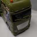 Dwi Dowellin Green Military Big Truck Toys,25.6" Semi Truck Toy with Helicopters and Tank,Army Toys with Lights & Sounds,Birthday Gift for 2 3 4 5 Years Old Boys and Girls