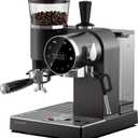 20 Bar Espresso Machine | LED Screen Touch Control | 6 Level Adjustable Grinder | Drip Coffee & Cold Brew, Milk Frother, Assisted Tamper & Built-In Accessory Storage Box | 50oz Tank