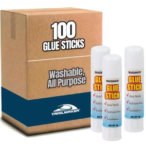 100 Pack Glue Sticks Bulk for Kids, Classroom, School, Crafts, Crafting, Scrapbooking - Dries Clear, Washable 100 Pack Wholesale Glue Sticks Bulk for Classroom Pack