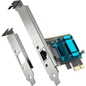 2.5GBase-T Gigabit Network Card PCI Express Ethernet Adapter (RTL8125B) NIC Support PXE for Windows 10/8/7/Mac and Linux OS with Low Profile