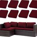 Outdoor Cushion Covers Set,8PCS Patio Furniture Couch Seat Slipcovers, Replacement for Sofa Sectional Chair(CoverOnly) (A.wine Red)