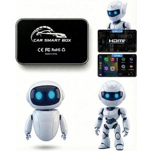 Wireless CarPlay & Android Auto AI Box, 4K HDMI for Wired CarPlay Cars