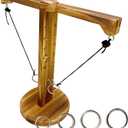 Ring Toss Game for Adults, Wooden Hook and Ring Game, Outdoor Indoor Game, Table Top Games for Bars, Home, Party, Patio Decor Great Yard Games 11.81" X 13" Large Size