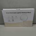 Lighted Makeup Mirror, 3000 MAH Rechargeable Double Sided Magnifying Vanity Mirror with 3 Colors, 1x/10x, 360 Rotation , Brightness Adjustable Magnification Cosmetic Light up Mirror, Women Gift (Chrome)