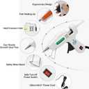 SHJADE Mini Hot Glue Gun Kit with 30 Glue Sticks - Fast Preheating Hot Melt Gun, High Temp for School Crafts DIY Arts and Quick Home Repairs(White)