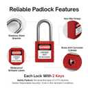 Ball Valve Lockout with Safety Padlock, Adjustable Ball Valve Lockout Device, Suitable for 1/2"-2-1/2" Diameter Outside Pipe, 1 Set, Water Spigot Lock, OSHA Compliant Outdoor Faucet Lock