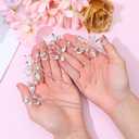 9 PCS Bride Wedding Hair Pins, Rhinstones Bride Hair Pins Bridal Crystal Hairs Accessories HairJewelry Wedding Silver HairPiece for Women Girls Brides Bridesmaids