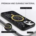 AIGOMARA Magnetic for iPhone 16 Pro Max Case, Compatible with Magsafe, Glossy Slim Hard PC Back Soft TPU Bumper Protective Shockproof Phone Case, Black