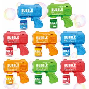 8-Pack Automatic Bubble Gun,Bubble Machine Blower Outdoor Toys for Toddlers Ages 1-8 Gifts Wedding Party Favors, 2.5 x 6 x 5.5 inches