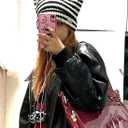 Y2k Beanies Crochet Knitted Cat Hats Goth Cross Devil Hat Striped Alt Emo Accessories Grunge Y2k Aesthetic Clothes