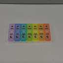 Pill Organizer 2 Times a Day, Fullicon Quick Fill Large Weekly AM PM Pill Box, Medicine Organizer 7 Day, Daily Pill Cases - Rainbow (Medium, Multi-colored)