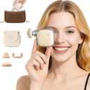 INIA PocketForce Mini Massage - 75% Smaller, High-Power Percussion for Full Body Relief, Portable Deep Tissue Massager with Leather Case & 3 Heads for Travel & Office Use, Gifts for Men Women