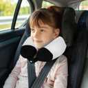 H HOMEWINS Travel Pillow for Kids,Cute Animal Neck Pillow for Boys Girls,Soft Neck Head Chin Support Pillow,Travel Accessories for Airplane, Car, Train,Recline (Crocodile)