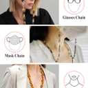 Acrylic Glasses Chain for Women Eye Glasses Holders Around Neck Eyeglass Chain Sunglasses Strap Glasses Lanyard (Blackmixpink)