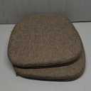 baibu 14x14 Memory Foam Metal Chair Cushions Set of 2, Dual-Layer Design Non-Slip Metal Dining Chair Pads Kitchen Seat Cushion with Machine Washable Cover, Brown