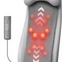 COMFIER Shiatsu Back Massager with Heat, Deep Tissue Kneading Chair Massager with Vibration, 2D/3D Shiatu Massage Seat Cushion, Full Back Massage Chair Pad, Gifts for Men Women (Light Gray)