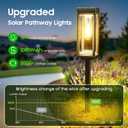Tall Solar Pathway Lights Outdoor, 8 Pack Bright Garden Lights Solar Powered Waterproof, Auto On/Off, Up to 15Hrs Outdoor Solar Light for Yard Path Yard Walkway Driveway Patio Lawn Decor