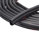 Weather Stripping Seal Strip, 10Ft x 10mm x 10mm Self Adhesive Rubber for 8-9mm Gap, Window and Door Soundproofing and Frame Gap Blocker (Black)