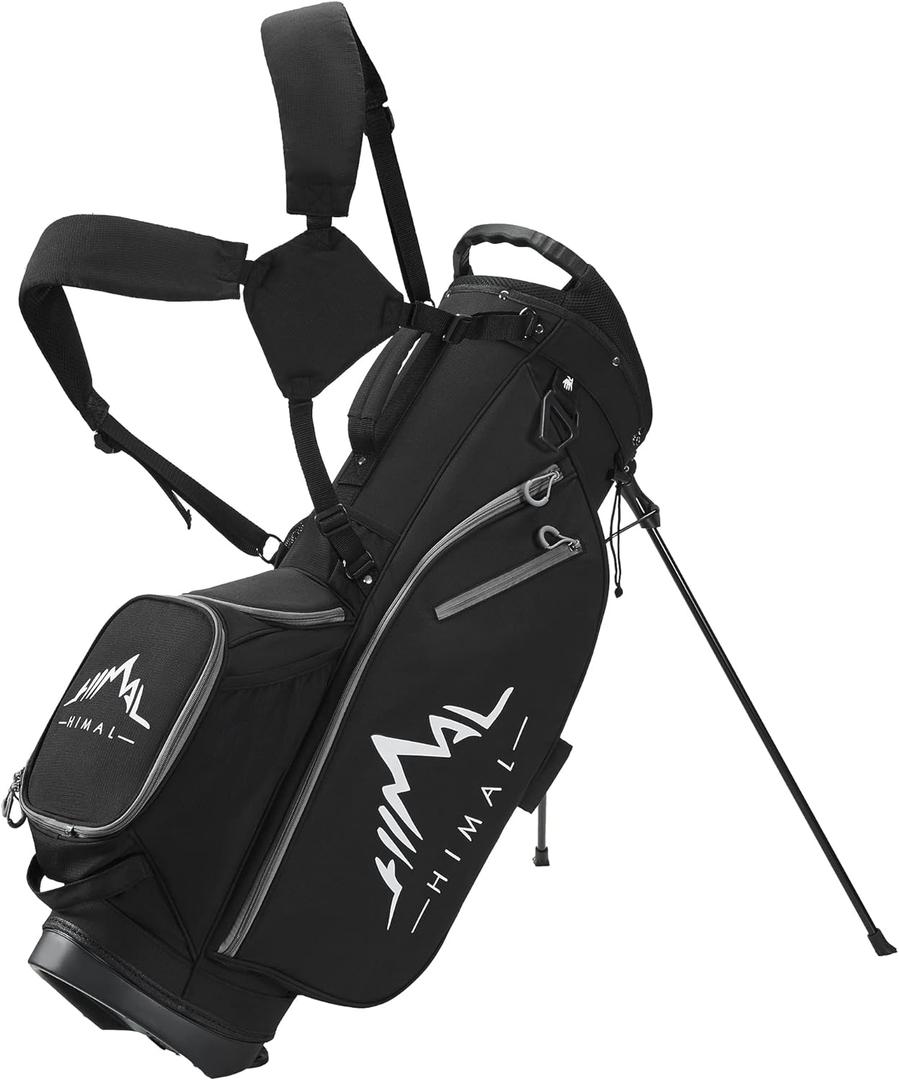 14-Way Golf Stand Bag, Golf Bag with Stand - Lightweight Durable Club Bag for Men & Women (Black)