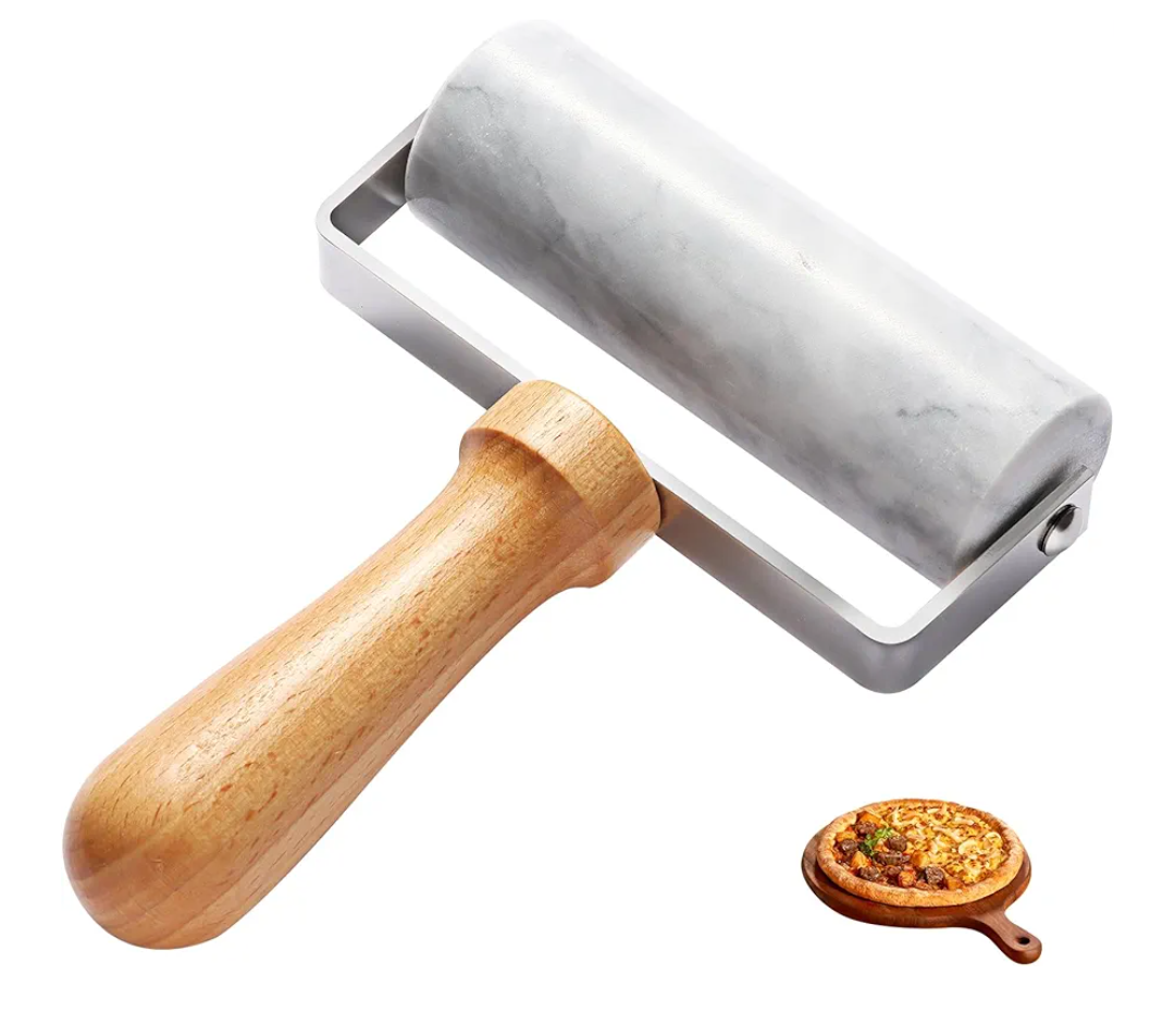 Smooth Surface Marble Rolling Pins for Baking,Dough Roller with T-Type,Pastry Roller Enhance Your Baking Skills,Non-Stick Surface,Versatile and Compact-for Home Bakers and Professional Chefs