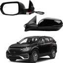 Dasbecan Left Driver Side Mirror Compatible with Honda CRV 2017-2022 Manual Folding Power Glass Heated with Turn Signal Light Blind Spot Detection BSD Replaces 76251T1WA01ZF 9Pins