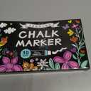 Window Chalk Markers for Glass Washable, 10 Colors Jumbo Liquid Chalk Marker with 15mm 3 in 1 Nib Thick Wide Tips, Big Chalkboard Markers, Car Paint Pen for Auto, Bistro, Mirror, Poster, Blackboards