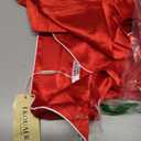 Ekouaer Womens Silk Satin Pajama Sets Soft Short Sleeve Button Down Sleepwear Top and Shorts 2 Piece Pjs Lounge Set (Small, Red)