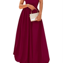 PRETTYGARDEN Womens Summer Off Shoulder Sleeveless Midi Dress Cocktail A Line Flowy Wedding Guest Dresses with Pockets M