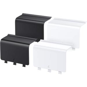 4 Pack Battery Back Cover for Xbox One/One S/One X Controller [NOT for Xbox Series X/S], Avorast Replacement Battery Back Shell Covers Compatible with Xbox One, One S, One X Controllers (Black&White)