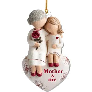 Jesuspirit Grandma & Grandchild Christmas Ornament  Grandma and Me, Acrylic Ornament for Grandmother, First 2025 (Mother and Me)