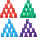  Sport Stacking Cups, 48pcs Sports Stacking Cups Sport Training Games for Travel Party Challenge Competition Gift for Kids and Adults