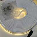 LED Neon Rope Lights, 32.8Ft Warm White Dimmable Led Strip Lights, DIY Flexible Silicone Waterproof Neon Strip Lights for Bedroom, Living Room, Kitchen, Indoor, Outdoor (Power Adapter Included)