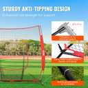 VEVOR 7x7ft Baseball Softball Practice Net, Portable Baseball Training Net for Hitting Batting Catching Pitching, Backstop Baseball Equipment Training Net