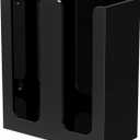 Richboom Acrylic Coffee Cup and Lid Storage Organizer Holder, 2 Compartments, Black