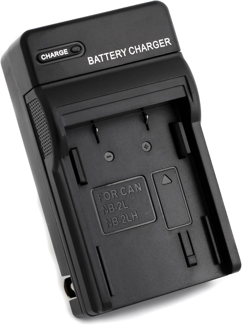 Norifon NB-2L Wall Charger for Canon EOS 350D 400D Optura 30 40 50 500 PowerShot G7 G9 S40 S45 S50 S60 S70 S80 ZR100 ZR200 ZR500 ZR800 ZR830 ZR900 ZR960 MV800 MV960 and More with Foldable Plug