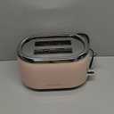 MELLERHOME Retro Toaster 2 Slice, 7 Browning Levels, 3 Functions (Reheat, Defrost, Cancel), Removable Crumb Tray, Under Base Cord Storage, Pink Kitchen Accessories Dcor