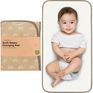 Portable Diaper Changing Pad - Waterproof Foldable Baby Changing Mat - Travel Diaper Change Mat - Lightweight Changing Pads for Baby - Baby Changer - Machine Washable (Rainbow)